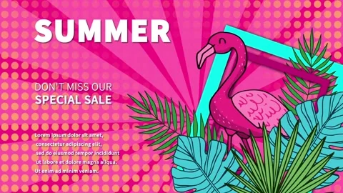Colourful Summer Sale Title Stock After Effects