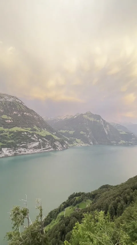 Colourful sunset storm clouds Stock Footage 255303182