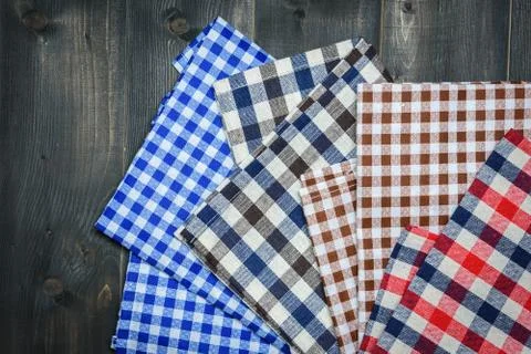 Colourful tablecloths Stock Photos