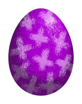Colourful textured vector Easter egg with stipple effect. EPS 10. Stock Illustration