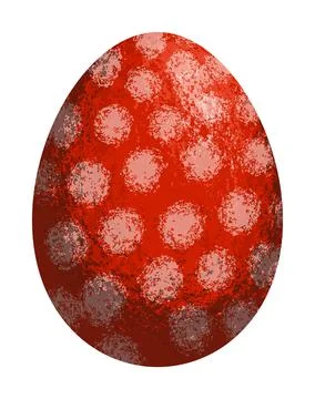 Colourful textured vector Easter egg with stipple effect. EPS 10. Illustrazione stock