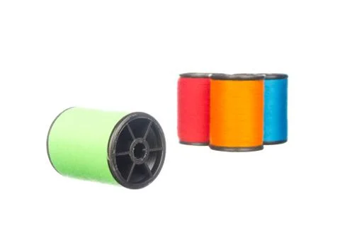 Colourful thread isolated on white Stock Photos
