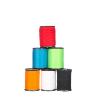 Colourful thread isolated on white Stock Photos