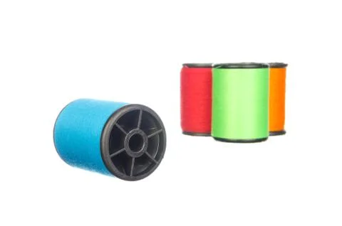 Colourful thread isolated on white Stock Photos