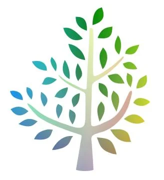 Colourful tree Stock Illustration