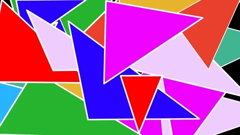 Colourful Triangles Animation 01 Stock-Footage 343888158