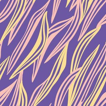 Colourful Tropical Leaf Seamless Pattern Design Stock Illustration