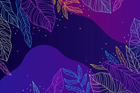 Colourful tropical wallpaper with empty space Stock Illustration