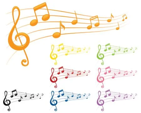 Colourful tunes Stock Illustration