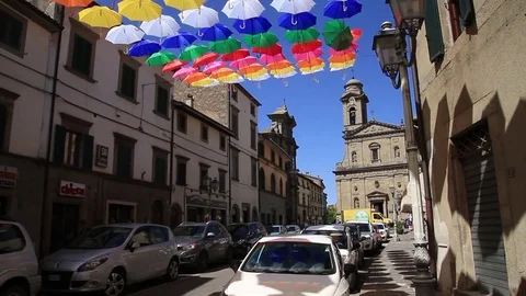 Colourful urban decoration Stock Footage 69744098