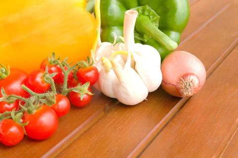 Colourful vegetable on a table Stock Photos