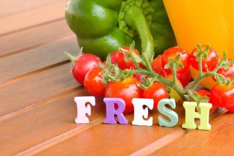 Colourful vegetable on a table Stock Photos