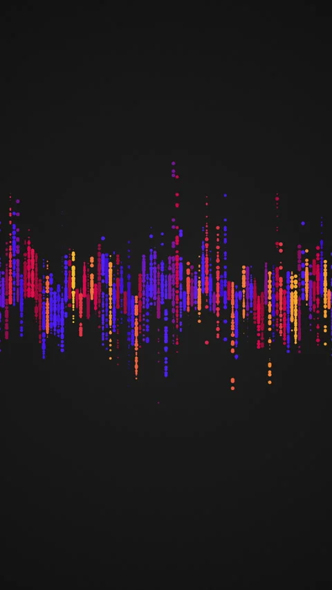 Colourful visualisation of voice record Видео 329445914