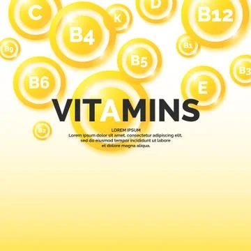 Colourful vitamin background Stock Illustration