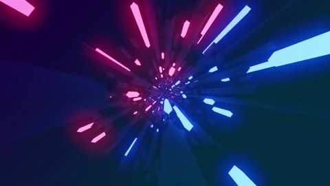 Colourful Vortex fly through on black Stock Footage 342312871