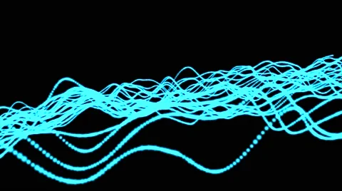 Colourful Wave form article in random direction abstract background animation Video stock 64877504