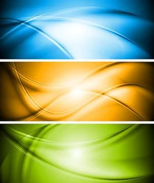 Colourful wavy banners template. Vector background eps 10 Colourful wavy b... Stock Photos