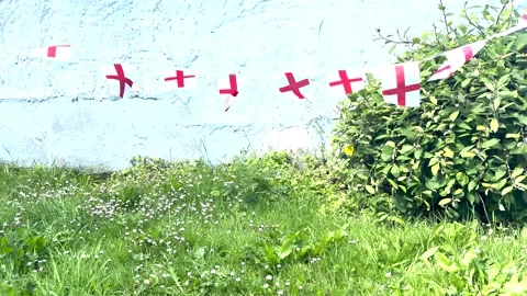 Colourful World Flags and Bunting Display Stock Footage 336613840