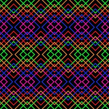 Colourful zig zag linen geometric pattern Stock Illustration