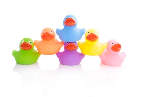 Colourfull ducks Stock Photos