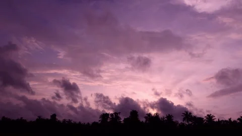 Colourfull sky timelapse in the evening Stock Footage 292607006