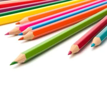 Colouring crayon pencils Stock Photos