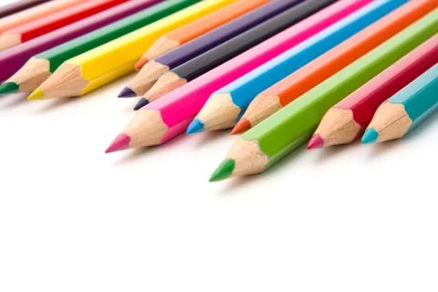 Colouring crayon pencils Stock Photos