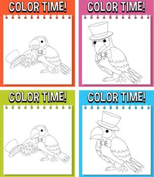 Colouring worksheet for student Stock Illustration