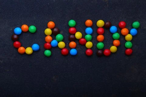 Colours Candy Text studio quality Foto stock
