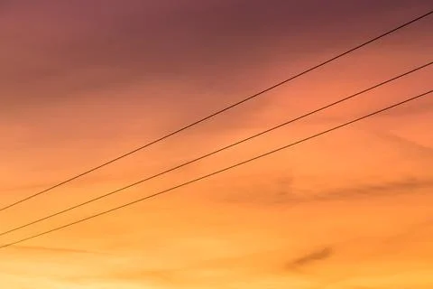 Colours of dusk in Norfolk Stock Photos
