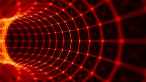 Colours of Fire Technology Plexus Tube Tunnel Background 4K 60 FPS Видео 273033670