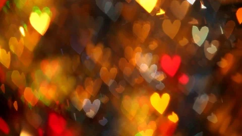 Colours hearts bokeh studio Stock Footage 92423695