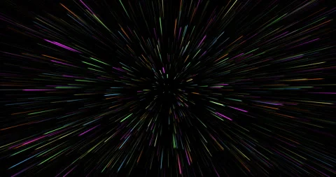 Colours in hyperspace travel. Loop Stock Footage 308509336