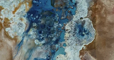 Colours of Nature - Mud pools coluor corrected Stock Footage 80321503