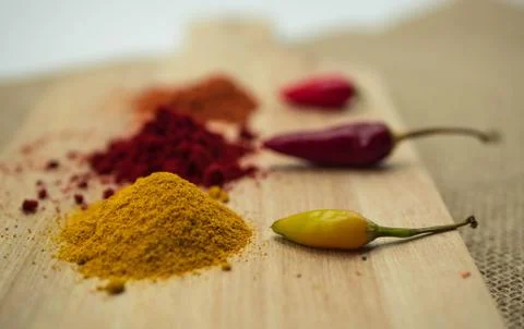 The colours of spices Stock Photos