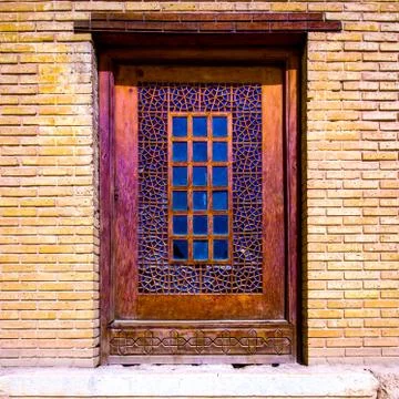 A coloursash window in the Arg-e Karim Khan. Shiraz, Iran. 库存照片