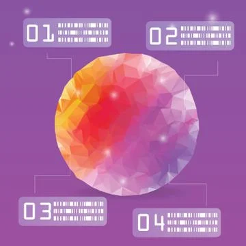 Coloyful Polygon vector infographic Stock Illustration