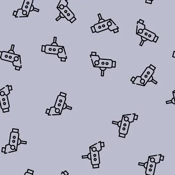 Colposcope tool line vector seamless pattern sign Stockillustratie