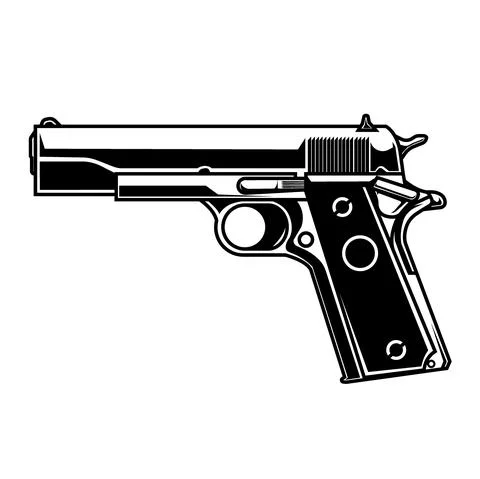 Colt 1911 Stock Illustration