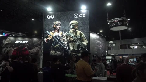 Colt firearms showcased Video stock 258402150