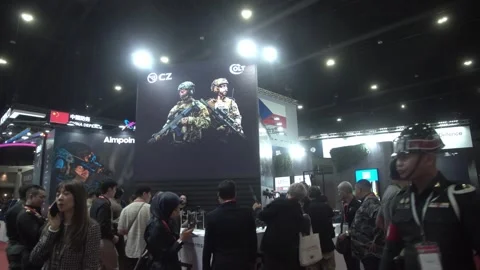 CoLt firearms showcased Stock Footage 340535398