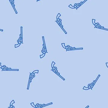 Colt revolver line seamless pattern Stockillustratie