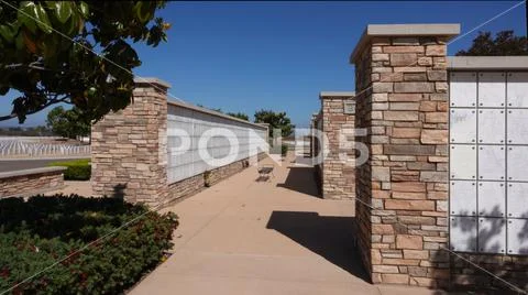 Columbarium walls at Miramar National Cemetery Stock Image #154603936