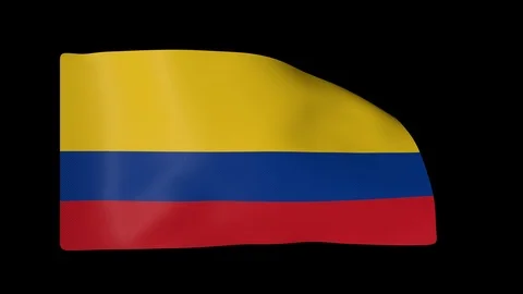 Columbia Flag with Alpha Channel 库存影片 87226536