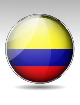 Columbia flag icon Stock Illustration