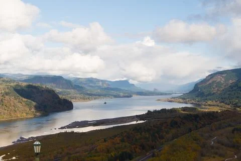 Columbia River Gorge Overview Stock Photos