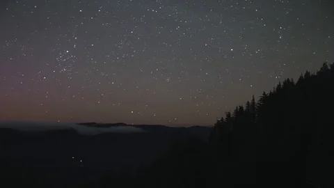 Columbia river Gorge Star Lapse Stock Footage