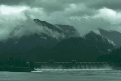 Columbia River Gorge Timelapse Stock Footage 137302818