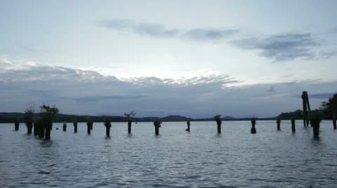 Columbia River Sunset 02 Stock Footage 9059936