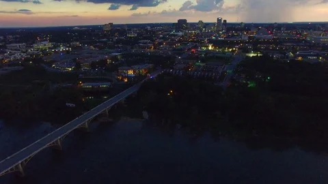 Columbia SC Downtown Eclipse Shadow Stock Footage 79458956